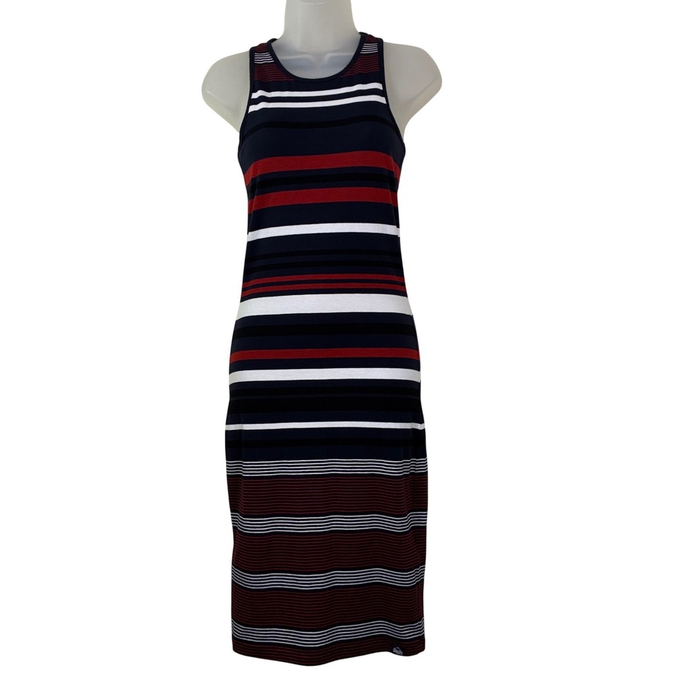 Superdry Dress XS Striped Bodycon Long Tank Racerback beach coastal chic
